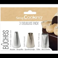 Douilles Pâtisserie*SCRAPCOOKING 3 Douilles Pâtissières pour Bûches