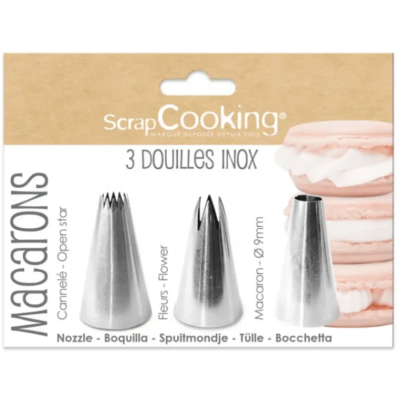 Douilles Pâtisserie*SCRAPCOOKING 3 Douilles Pâtissières pour Macarons
