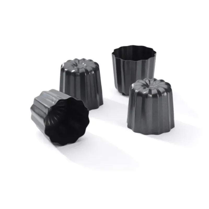 Moule Anti-adhésif|Moules À Gâteaux*GOBEL 6 Moules à Cannelés 5,5 cm Anti-adhérent en Aluminium
