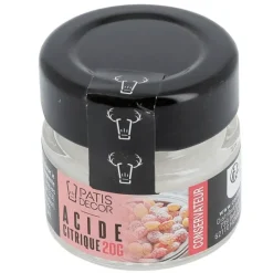 Additifs Alimentaires*PATISDECOR Acide Citrique 20 g Patisdécor