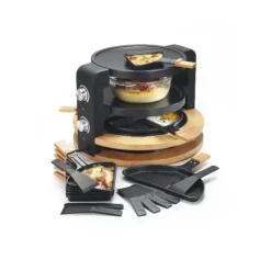 Crêpière Eléctrique*KITCHENCHEF Appareil à Raclette Multifonction, Grill & Crêpière