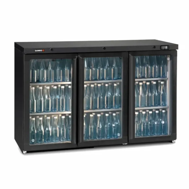 Buffet Self Service|Froid*GAMKO Arrière Bar Réfrigéré 3 Portes Vitrées 366 Bouteilles