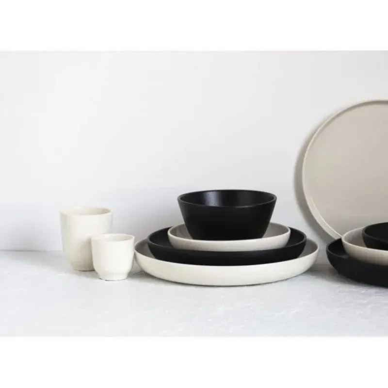 Vaisselle*REVOL Assiette Creuse Porcelaine Noire 23 cm Adélie