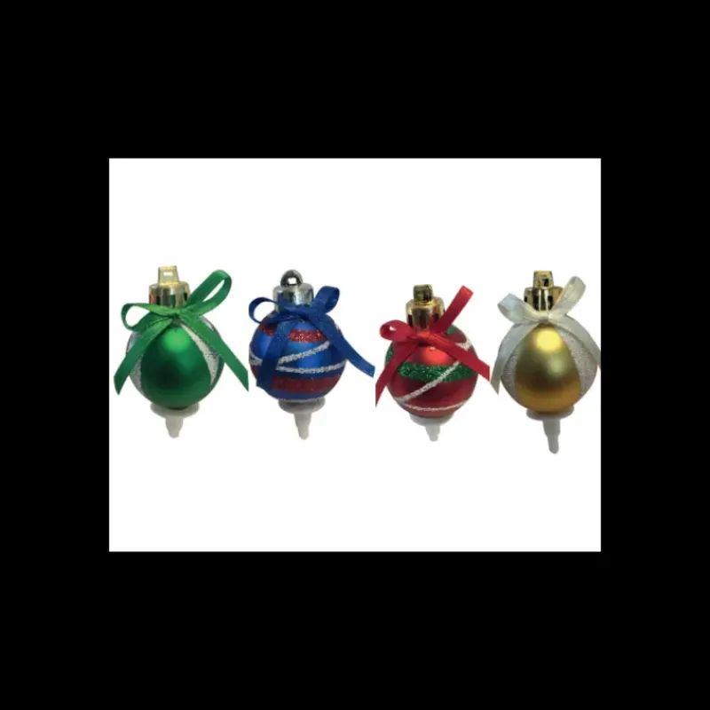 Décoration Gâteau*CUISINEADDICT Assortiment Décors Bûche Boule de Noël avec Ruban (x50)