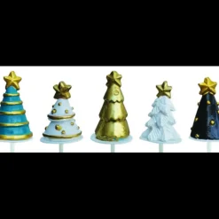 Décoration Gâteau*CUISINEADDICT Assortiment Décors Bûche Sapin Or (x50)