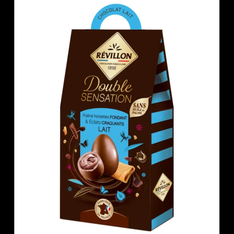 Chocolats À Offrir|Confiserie*REVILLON Assortiment Œufs Chocolat au Lait Double Sensation 155 g Révillon