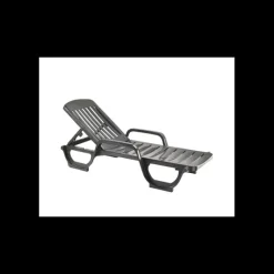 Salon De Jardin Professionnel*GROSFILLEX Bain de Soleil en Résine Anthracite Miami