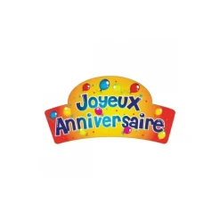 Décoration Comestible*MATFER Banderoles Azyme Joyeux Anniversaire ballons (x24)