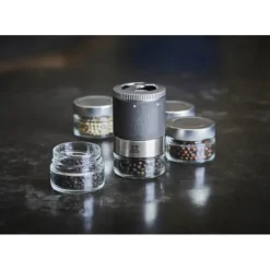 Moulin*PEUGEOT Bar à poivre Maestro avec Moulin, Réservoirs et 3 poivres