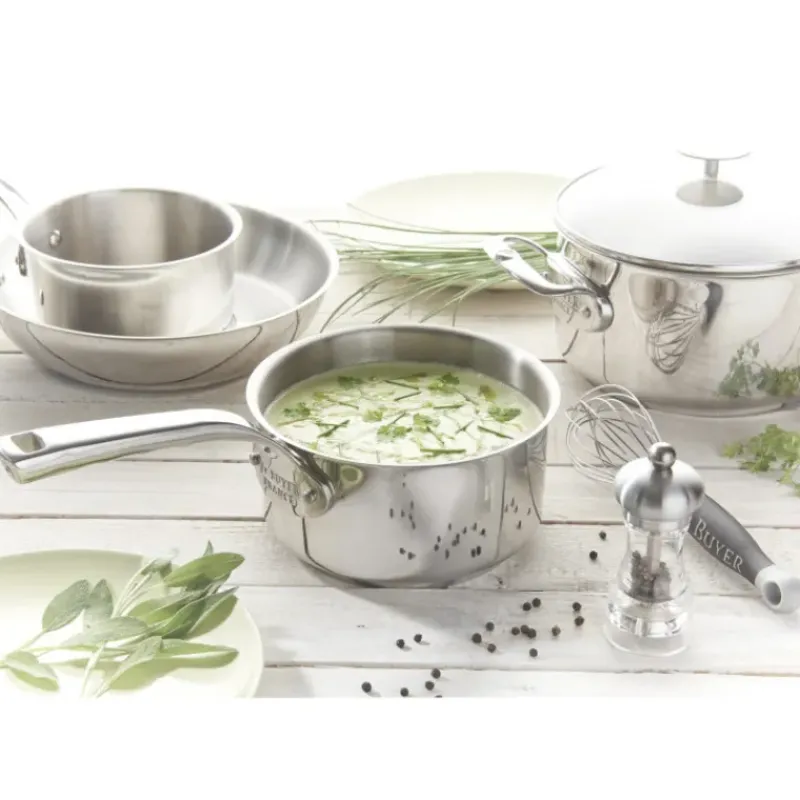 Casseroles*DE BUYER Batterie Cuisine Induction Casserole Inox Ø 16-18-20 cm Milady