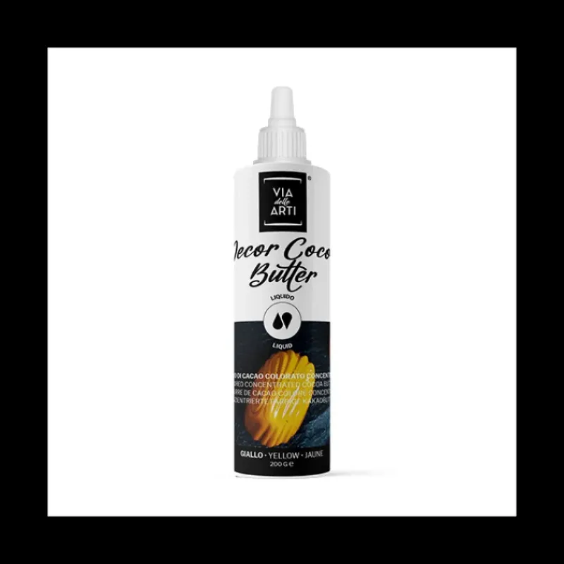 Colorants Alimentaires*CUISINEADDICT Beurre de Cacao Coloré Jaune 200 g Via delle Arti