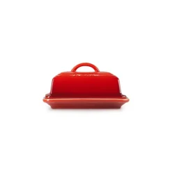 Servir, Présenter*LE CREUSET Beurrier Céramique avec Couvercle Cerise