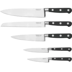 Rangement Couteaux|Couteau À Pain*SABATIER TROMPETTE Bloc à Couteaux + 5 Couteaux Richardson