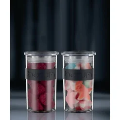 Conservation*BODUM Bocal Plastique 250 ml avec Couvercle (x4) PRESSO