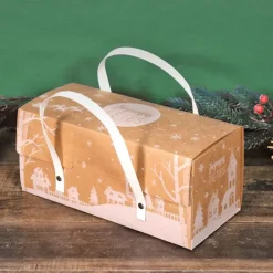 Emballage Alimentaire*PATISDECOR Boîte à Bûche 35 x 11 cm Kraft Patisdécor