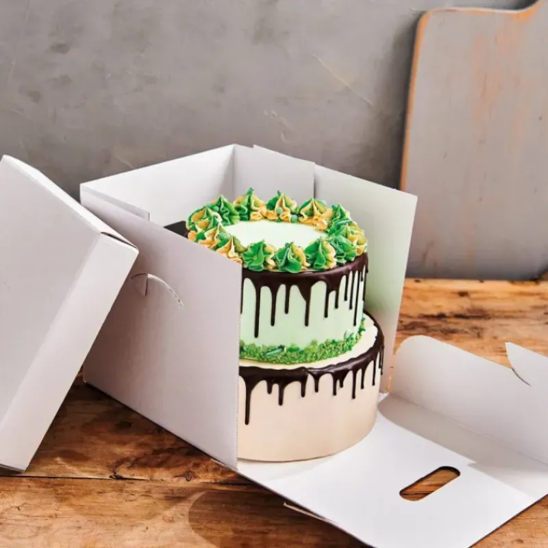 Emballage Alimentaire*FUNCAKES Boîte à Gâteau Carré 25.5x25.5cm H.25cm (x1)