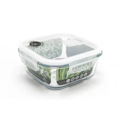 Plat De Cuisson|Conservation*PEBBLY Boîte de Conservation en Verre Carré 800 ml