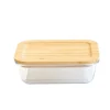 Conservation*PEBBLY Boîte de Conservation en Verre et Bambou Rectangle 1520 ml