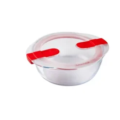 Conservation*PYREX Boîte de Conservation en Verre Ronde 14 cm 0,35 L Cook & Heat