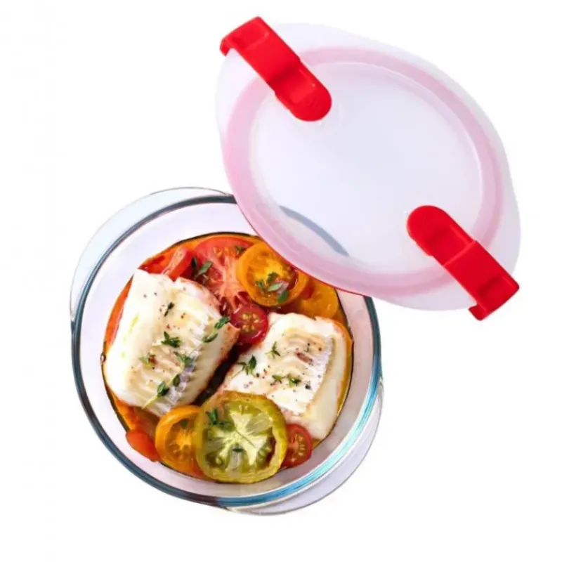 Conservation*PYREX Boîte de Conservation en Verre Ronde 14 cm 0,35 L Cook & Heat