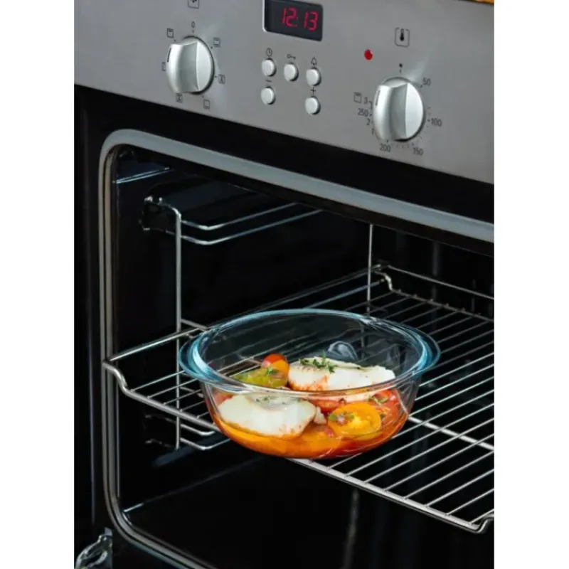 Conservation*PYREX Boîte de Conservation en Verre Ronde 20 cm 1,1 L Cook & Heat