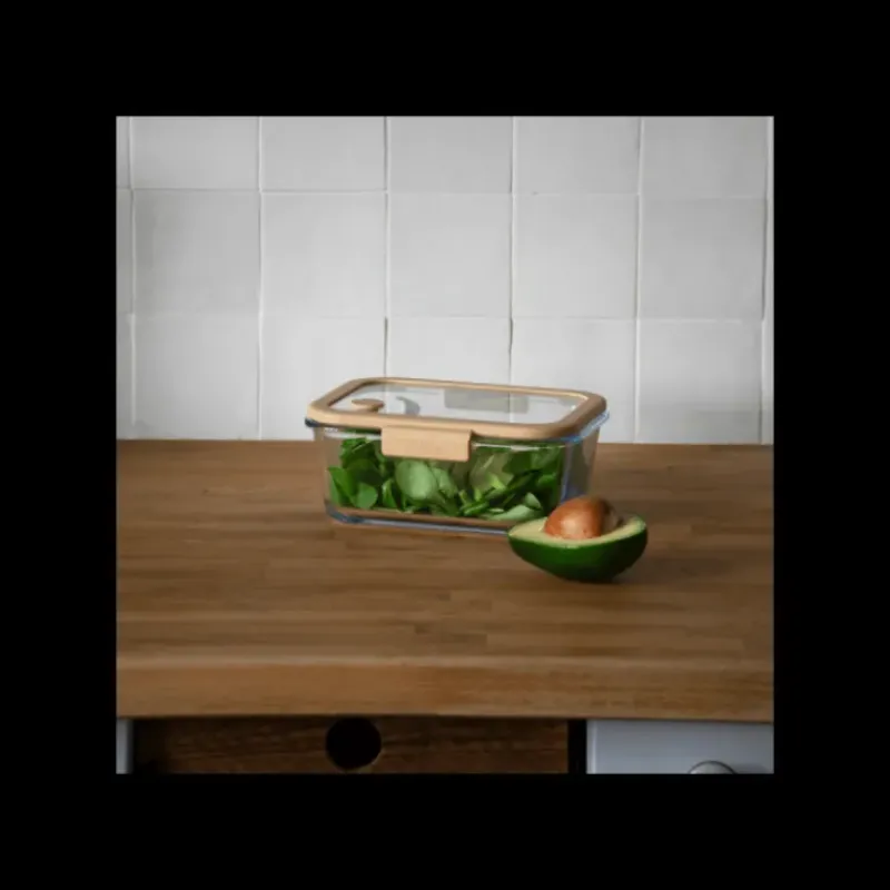 Conservation*PEBBLY Boîte de Conservation en Verre Sous-Vide 1200 ml