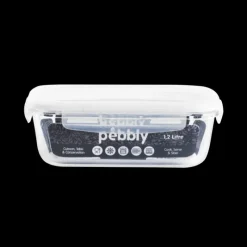 Plat De Cuisson|Conservation*PEBBLY Boîte de Conservation en Verre Rectangle 1,2 L