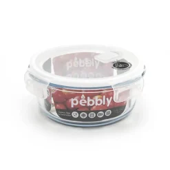 Plat De Cuisson|Conservation*PEBBLY Boîte de Conservation en Verre Rond 950 ml