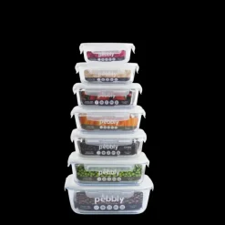 Plat De Cuisson|Conservation*PEBBLY Boîte de Conservation en Verre Rectangle 400 ml