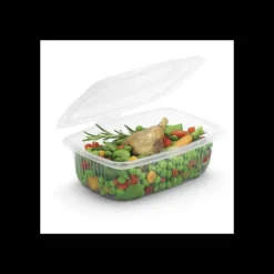Conservation*CUISINEADDICT Boîte Plastique avec Couvercle 375 ml 12,3 x 11,4 cm x H 6,6 cm (x50) Ondipack