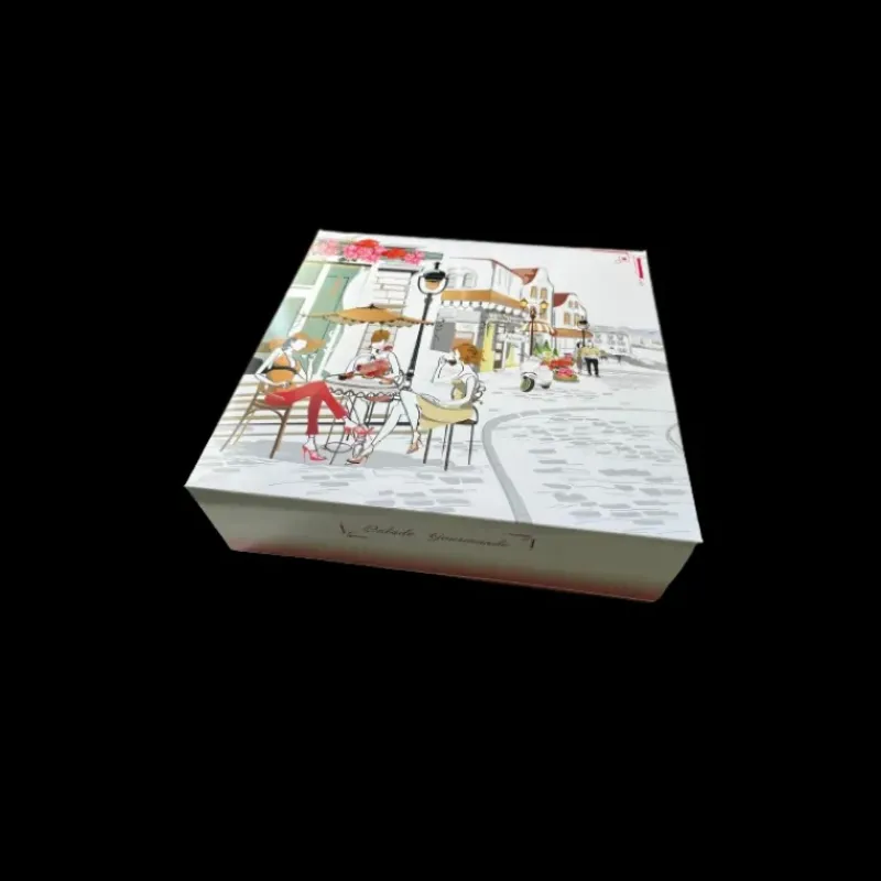 Emballage Alimentaire*CUISINEADDICT Boîte pâtissière Balade Gourmande - 16 x H 5 cm - (x50)