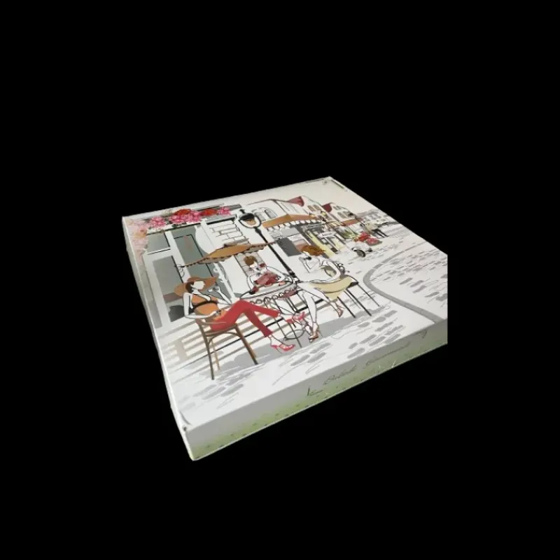 Emballage Alimentaire*CUISINEADDICT Boîte pâtissière Balade Gourmande - 29 x H 5 cm - (x50)