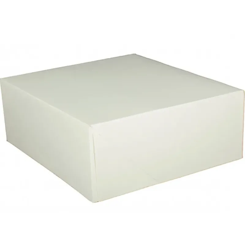 Emballage Alimentaire*CUISINEADDICT Boîte pâtissière blanche - 40 x H 8 cm - (x25)