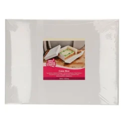 Emballage Alimentaire*FUNCAKES Boîte Pâtissière Blanche Rectangulaire 40 x 30 x H15 cm