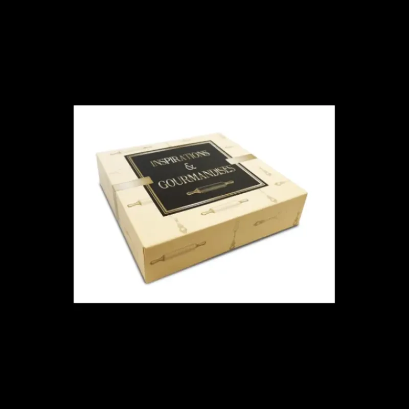Emballage Alimentaire*CUISINEADDICT Boîte pâtissière Inspirations et Gourmandises - 16 x H 5 cm - (x50)