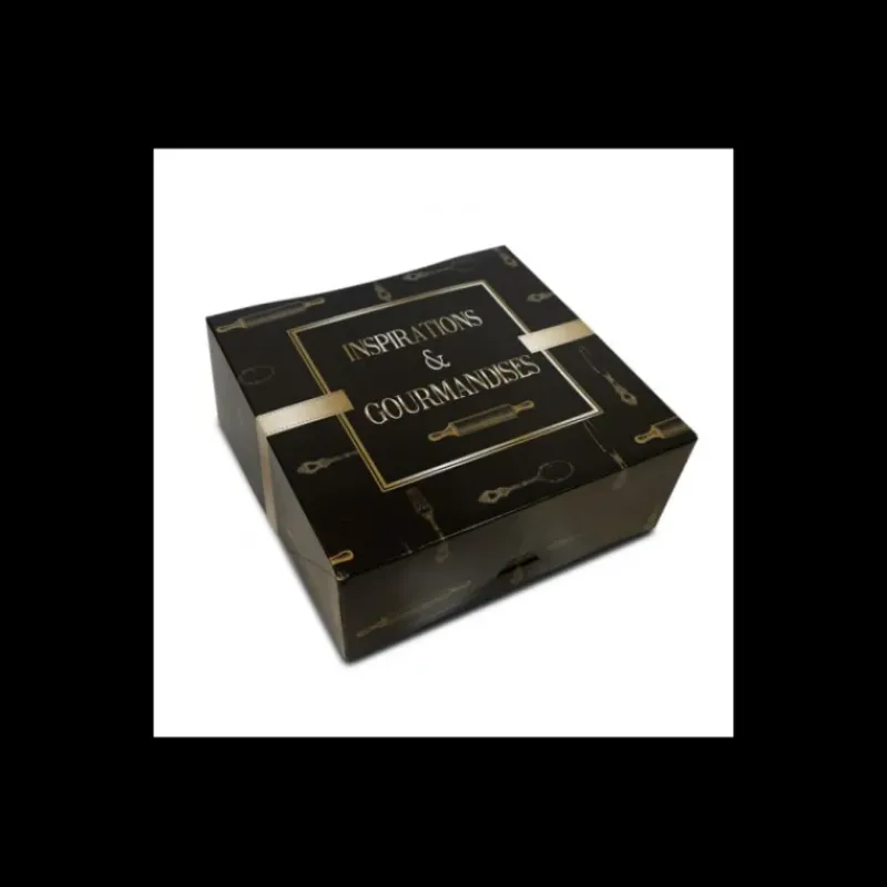 Emballage Alimentaire*CUISINEADDICT Boîte pâtissière Inspirations et Gourmandises - 18 x H 8 cm - (x50)
