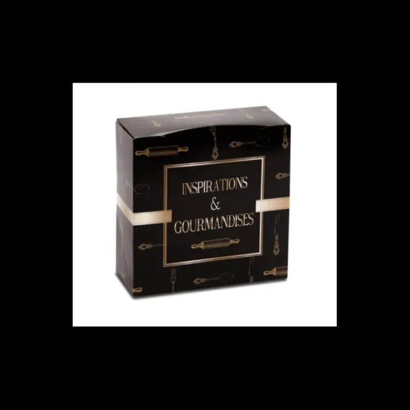 Emballage Alimentaire*CUISINEADDICT Boîte pâtissière Inspirations et Gourmandises - 22 x H 8 cm - (x50)