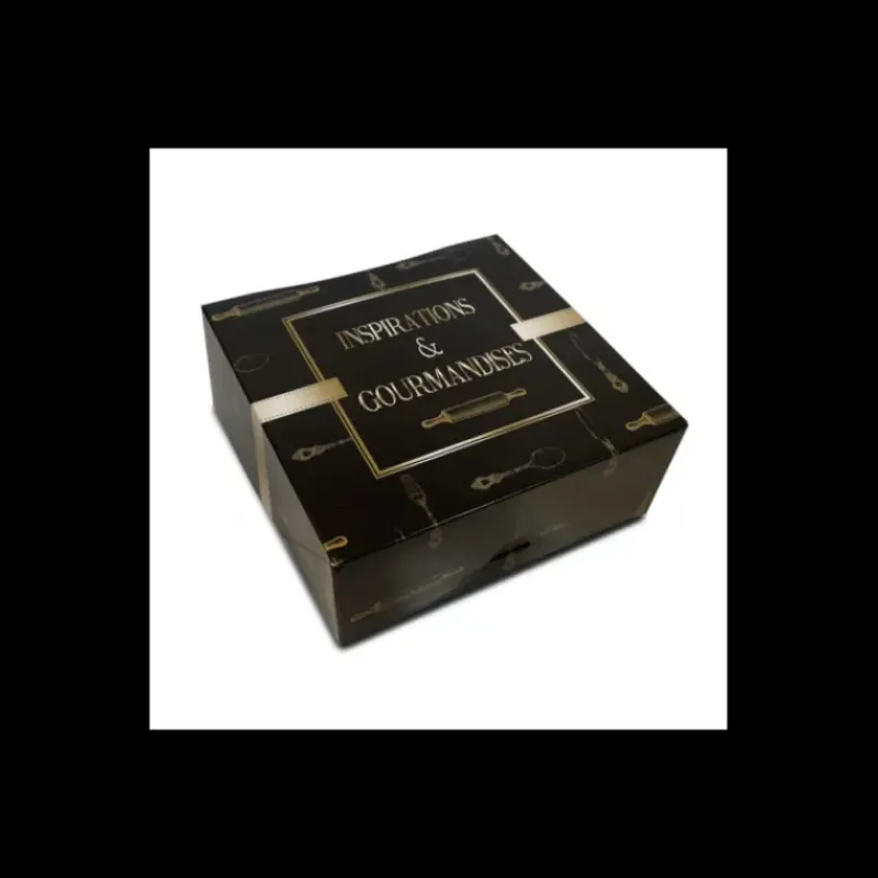 Emballage Alimentaire*CUISINEADDICT Boîte pâtissière Inspirations et Gourmandises - 28 x H 8 cm - (x50)