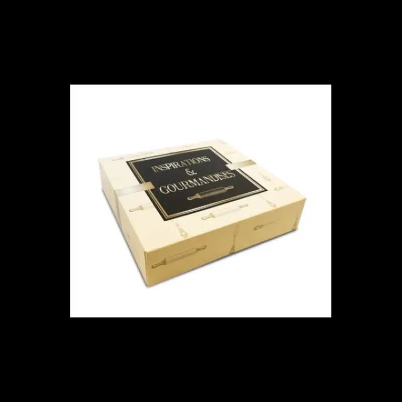 Emballage Alimentaire*CUISINEADDICT Boîte pâtissière Inspirations et Gourmandises - 23 x H 5 cm - (x50)