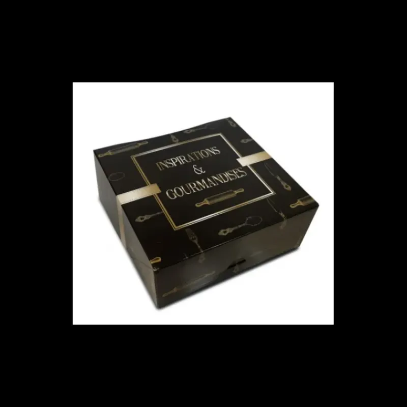 Emballage Alimentaire*CUISINEADDICT Boîte pâtissière Inspirations et Gourmandises - 20 x H 8 cm - (x50)