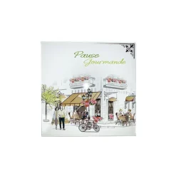 Emballage Alimentaire*CUISINEADDICT Boîte pâtissière Pause Gourmande - 18 x H 5 cm - (x50)