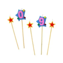 Décoration Gâteau*GATODECO Bougie Chiffre 0 avec 2 bougies étoiles Gatodéco