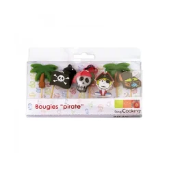 Décoration Gâteau*SCRAPCOOKING Bougies d'anniversaire ''Pirate'' (x8)