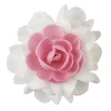 Décoration Comestible*FLORENSUC Bouquet Fleur Azyme 10 cm Rose et Blanc 5 cm (x6)