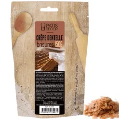 Décoration Comestible*PATISDECOR Brisures de Crêpes Dentelle 150 g Patisdécor