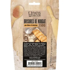 Décoration Comestible*PATISDECOR Brisures de Nougat 150 g Patisdécor