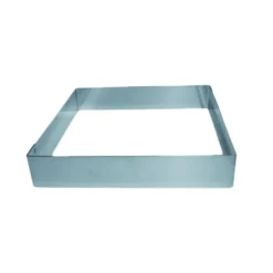 Cercle À Patisserie*MALLARD FERRIERE Cadre à Mousse Inox 28 x 28 cm x H 4,5 cm Mallard
