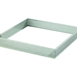 Cercle À Patisserie*MALLARD FERRIERE Cadre à Tarte Carré Inox Perforé 12 cm H.2 cm