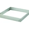 Cercle À Patisserie*MALLARD FERRIERE Cadre à Tarte Carré Inox Perforé 7.5 cm H.2 cm