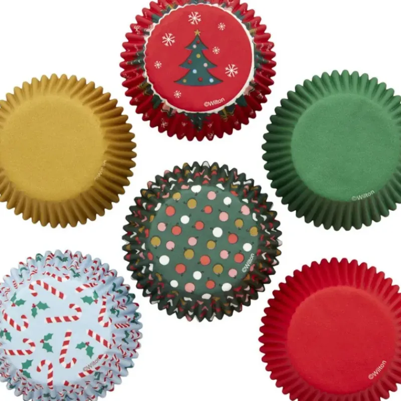 Moules En Papier*WILTON Caissettes Cupcakes Fêtes de Noël 6 motifs (x150)